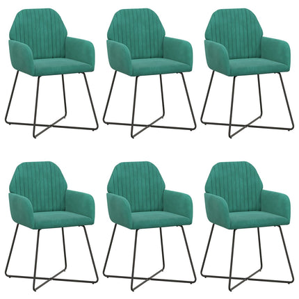 Spisestole 6 pcs Velour (V) Turkis 55 x 50 x 84 cm