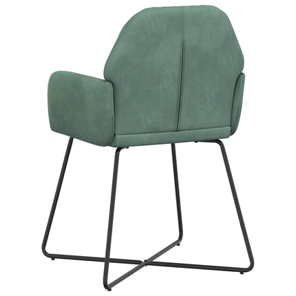 Spisestole 6 stk. Fløjl Havgrøn 55 x 50 x 84 cm