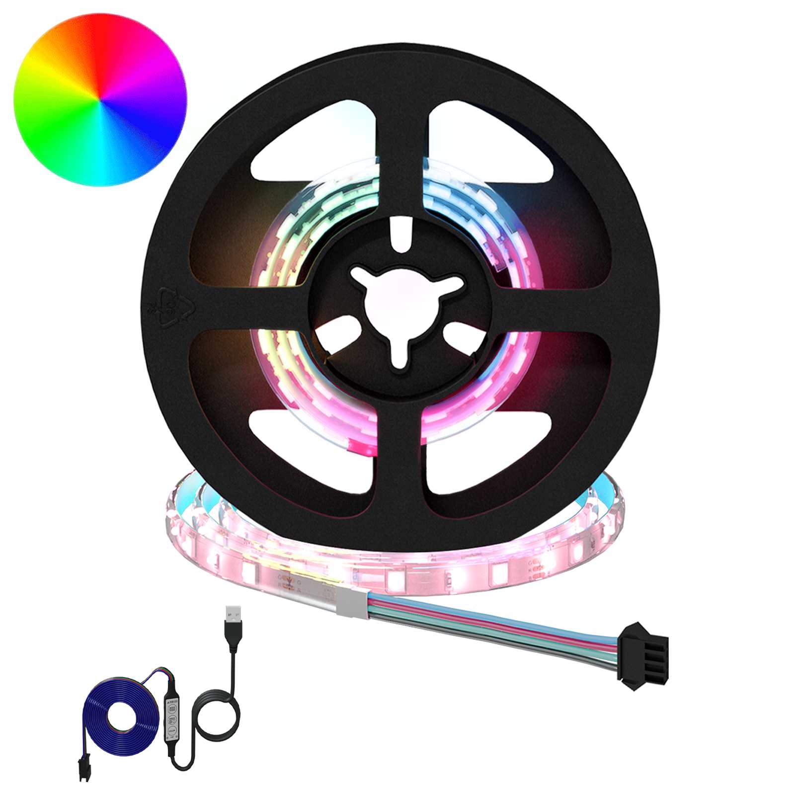 LED Strip 2 pcs Sort og Gennemsigtig 350 mm Kobber og plastik