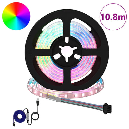 LED Strip 12 pcs Sort og Gennemsigtig 900 mm Kobber og plastik