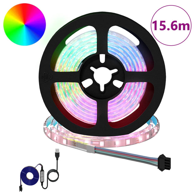 LED Strip 12 pcs Sort og Gennemsigtig 1300 mm Kobber og plastik