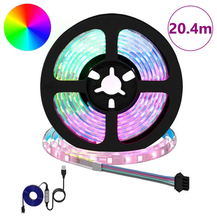 LED Strip 12 stk. Sort og Gennemsigtig Kobber og plastik