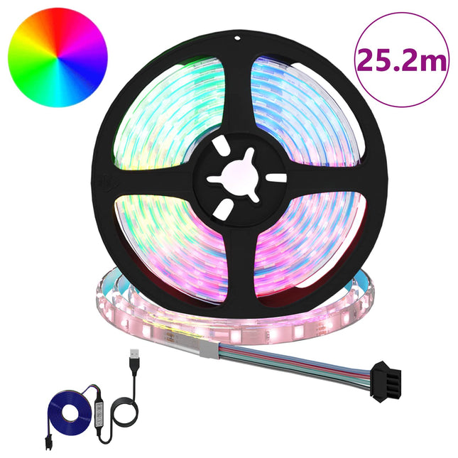 LED Strip 12 pcs Sort og Gennemsigtig 2100 mm Kobber og plastik