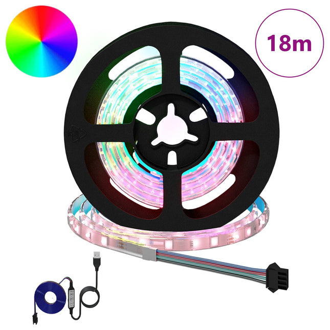 LED Strip 12 pcs Sort og Gennemsigtig 750 mm Kobber og plastik