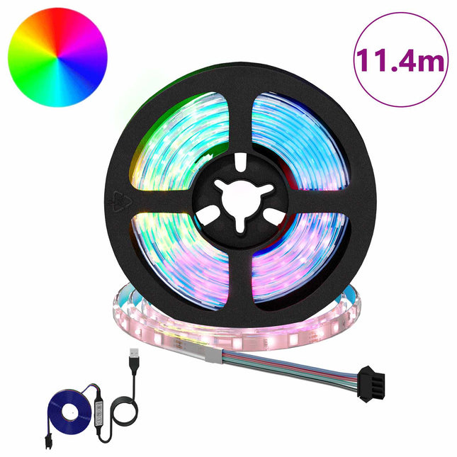LED Strip 12 pcs Sort og Gennemsigtig 950 mm Kobber og plastik
