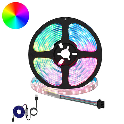 LED Strip 12 stk. Sort og Gennemsigtig Kobber og plastik