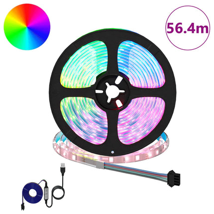 LED Strip 12 pcs Sort og Gennemsigtig 4700 mm Kobber og plastik