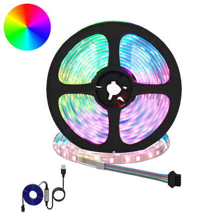 LED Strip 12 pcs Sort og Gennemsigtig 5100 mm Kobber og plastik