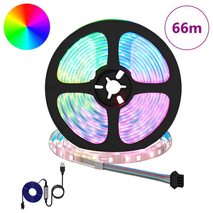 LED Strip 12 pcs Sort og Gennemsigtig 5500 mm Kobber og plastik