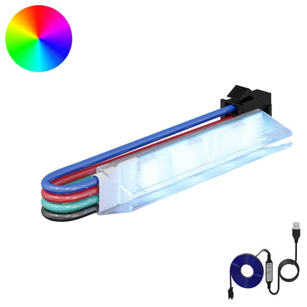 LED Strip 12 pcs Sort og Hvid 1745 mm Kobber og plastik