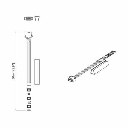 LED Strip 12 pcs Sort og flerfarvet 1745 mm Kobber og plastik