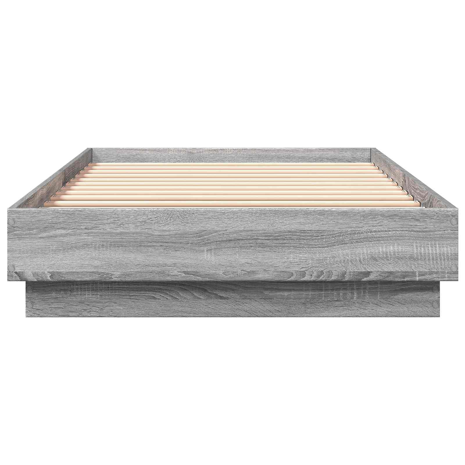 Senge ramme med LED Grå Sonoma 80 x 200 cm Konstrueret træ