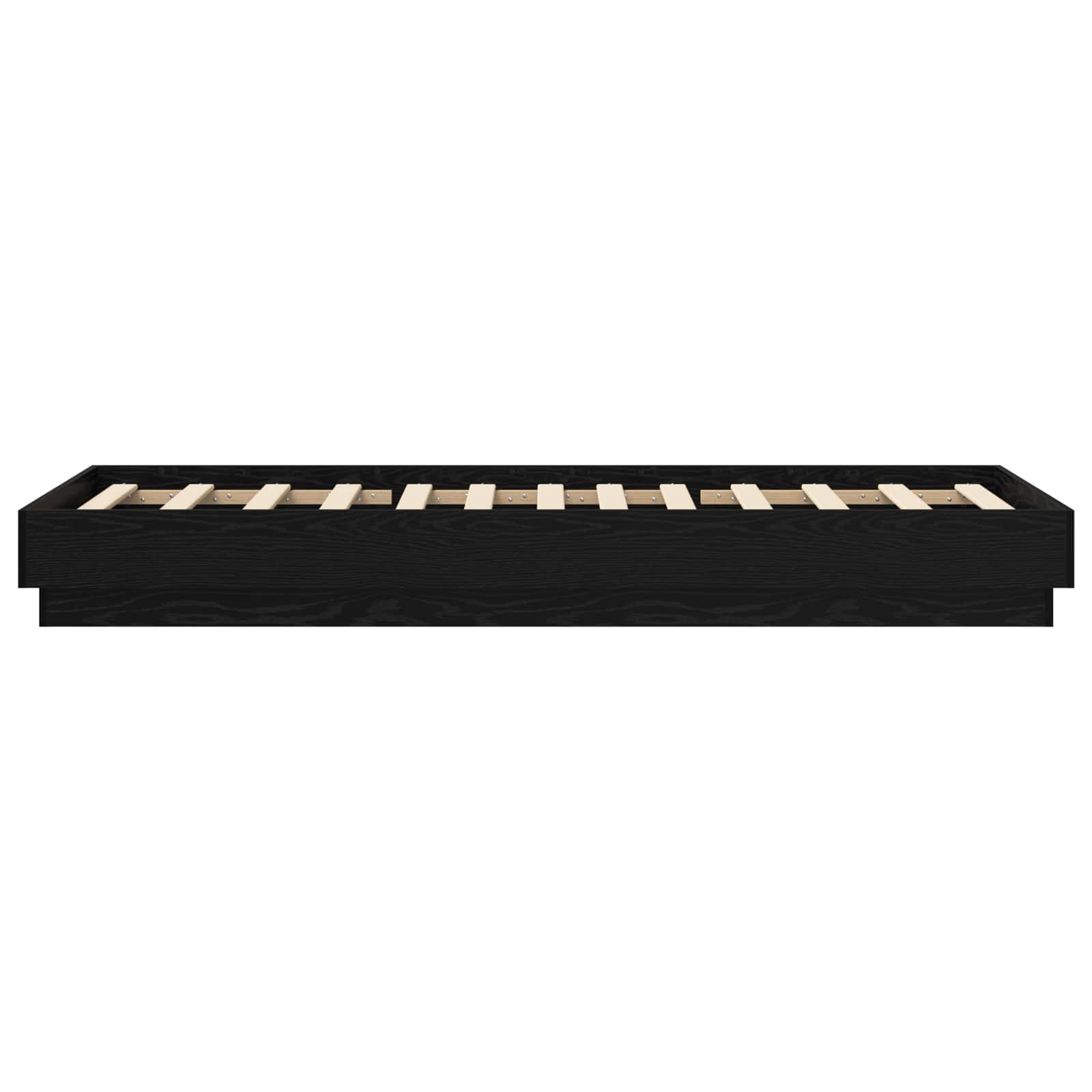 Senge ramme med LED Sort eg 80 x 200 cm Konstrueret træ