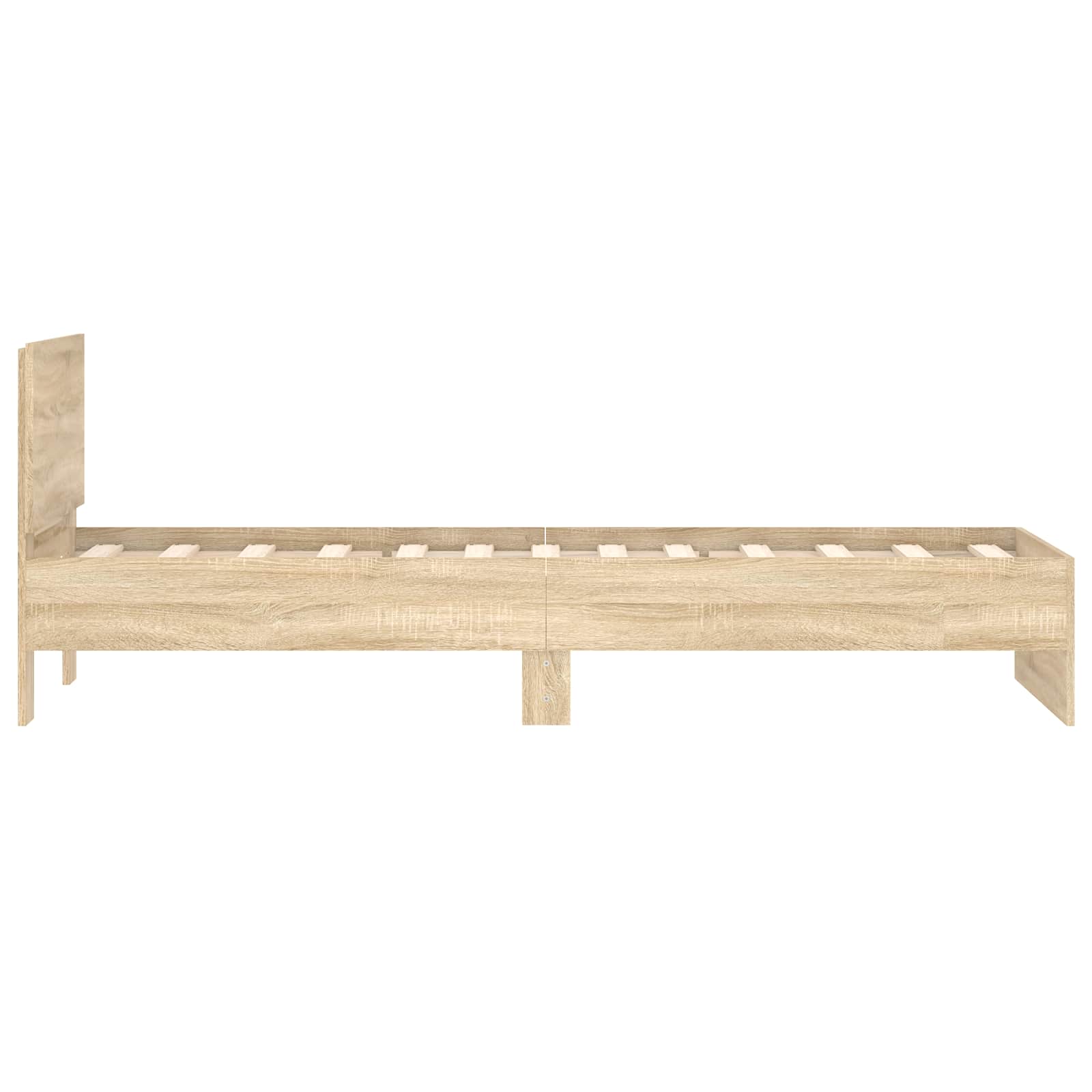 Sengestel med hovedgærde Sonoma-eg 80 x 200 cm Konstrueret træ