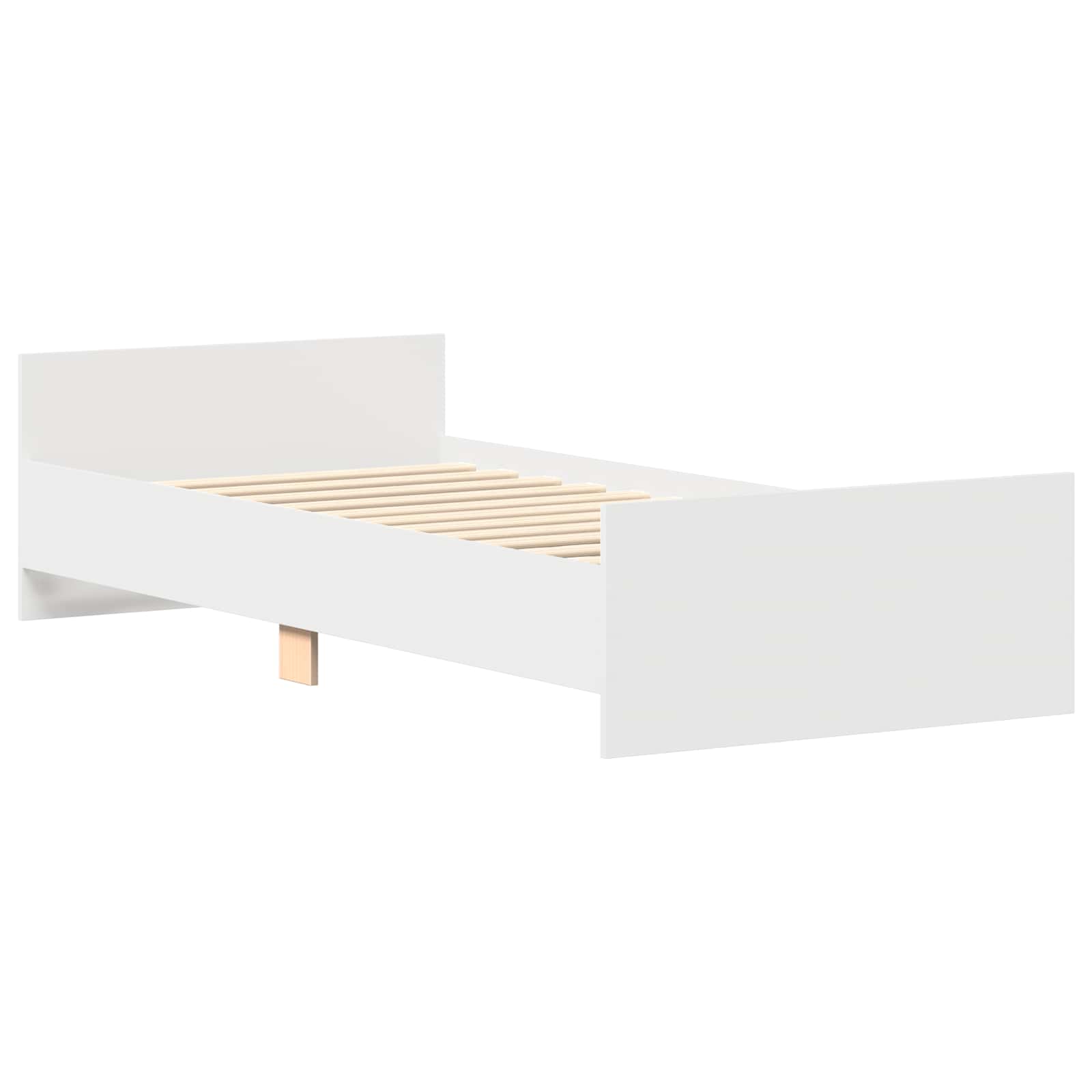 Sengestel med hovedgærde Hvid 80 x 200 cm Konstrueret træ