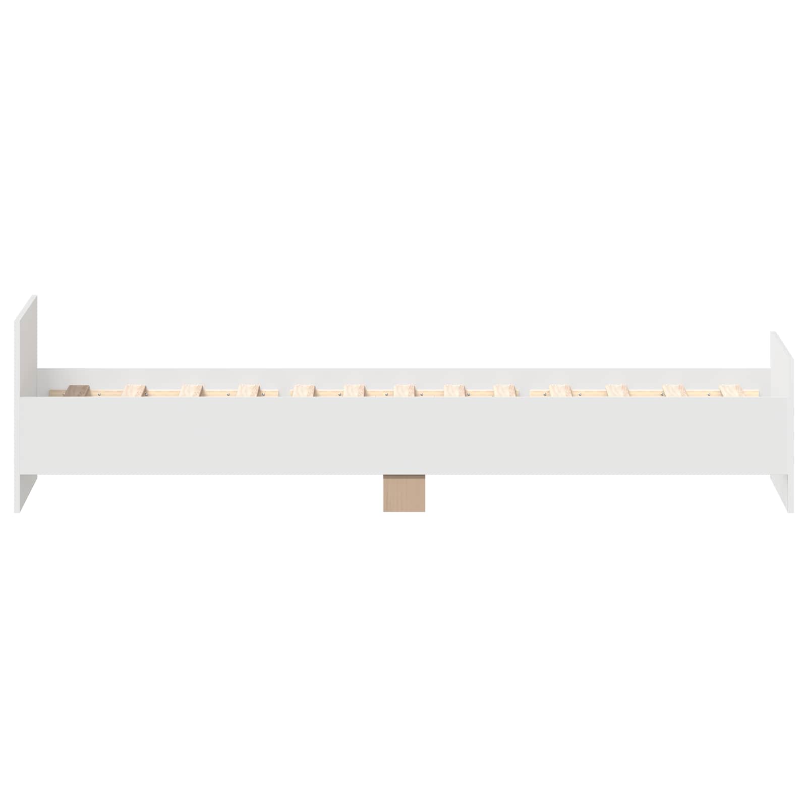 Sengestel med hovedgærde Hvid 80 x 200 cm Konstrueret træ