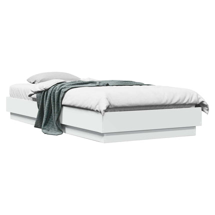 Gulvsengramme Hvid 80 x 200 cm Konstrueret træ