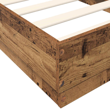 Gulvsengramme Gammelt træ 80 x 200 cm Konstrueret træ