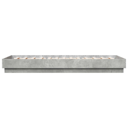 Gulvsengramme Betongrå 80 x 200 cm Konstrueret træ
