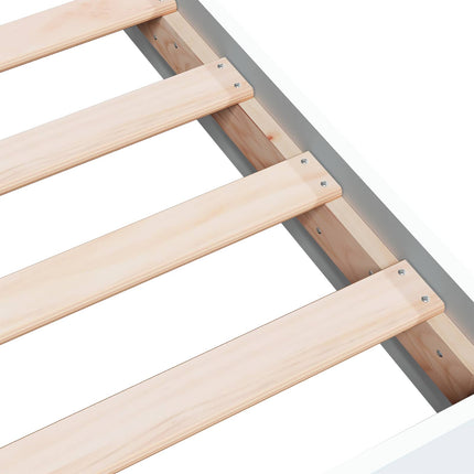 Gulvsengramme Hvid 80 x 200 cm Konstrueret træ
