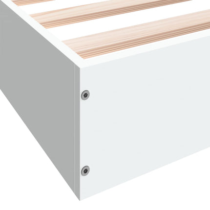 Gulvsengramme Hvid 80 x 200 cm Konstrueret træ