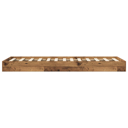 Gulvsengramme Gammelt træ 80 x 200 cm Konstrueret træ