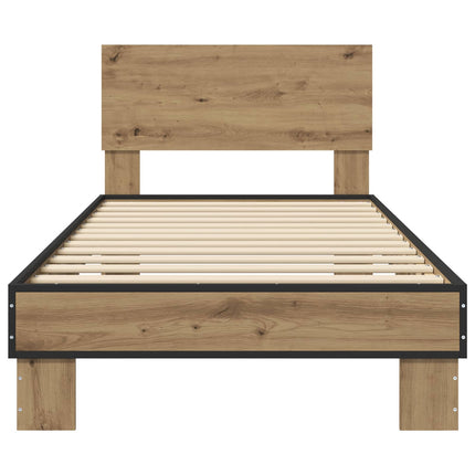 Sengestel med hovedgærde Artisan-eg 80 x 200 cm Konstrueret træ