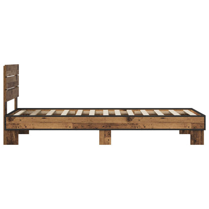 Sengestel med hovedgærde Gammelt træ 80 x 200 cm