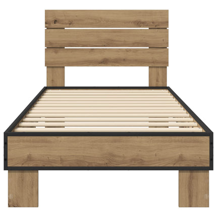 Sengestel med hovedgærde Artisan-eg 80 x 200 cm Konstrueret træ
