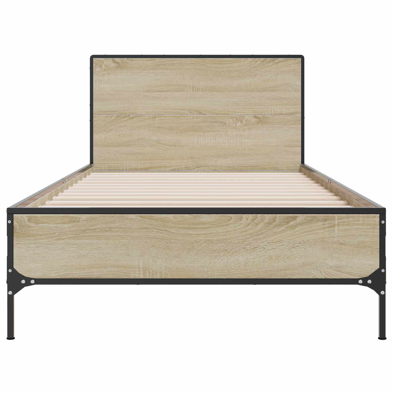 Sengestel med hovedgærde Sonoma-eg 80 x 200 cm Konstrueret træ