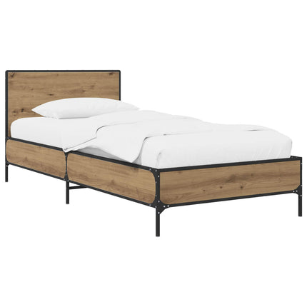 Sengestel med hovedgærde Artisan-eg 80 x 200 cm Konstrueret træ