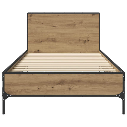 Sengestel med hovedgærde Artisan-eg 80 x 200 cm Konstrueret træ