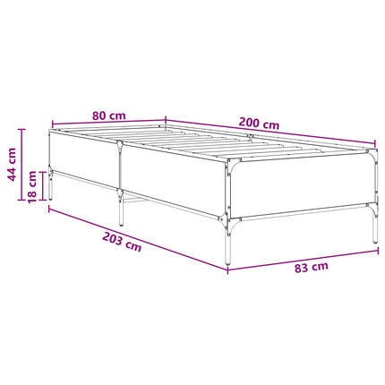 Sengestel Sonoma-eg 80 x 200 cm Konstrueret træ