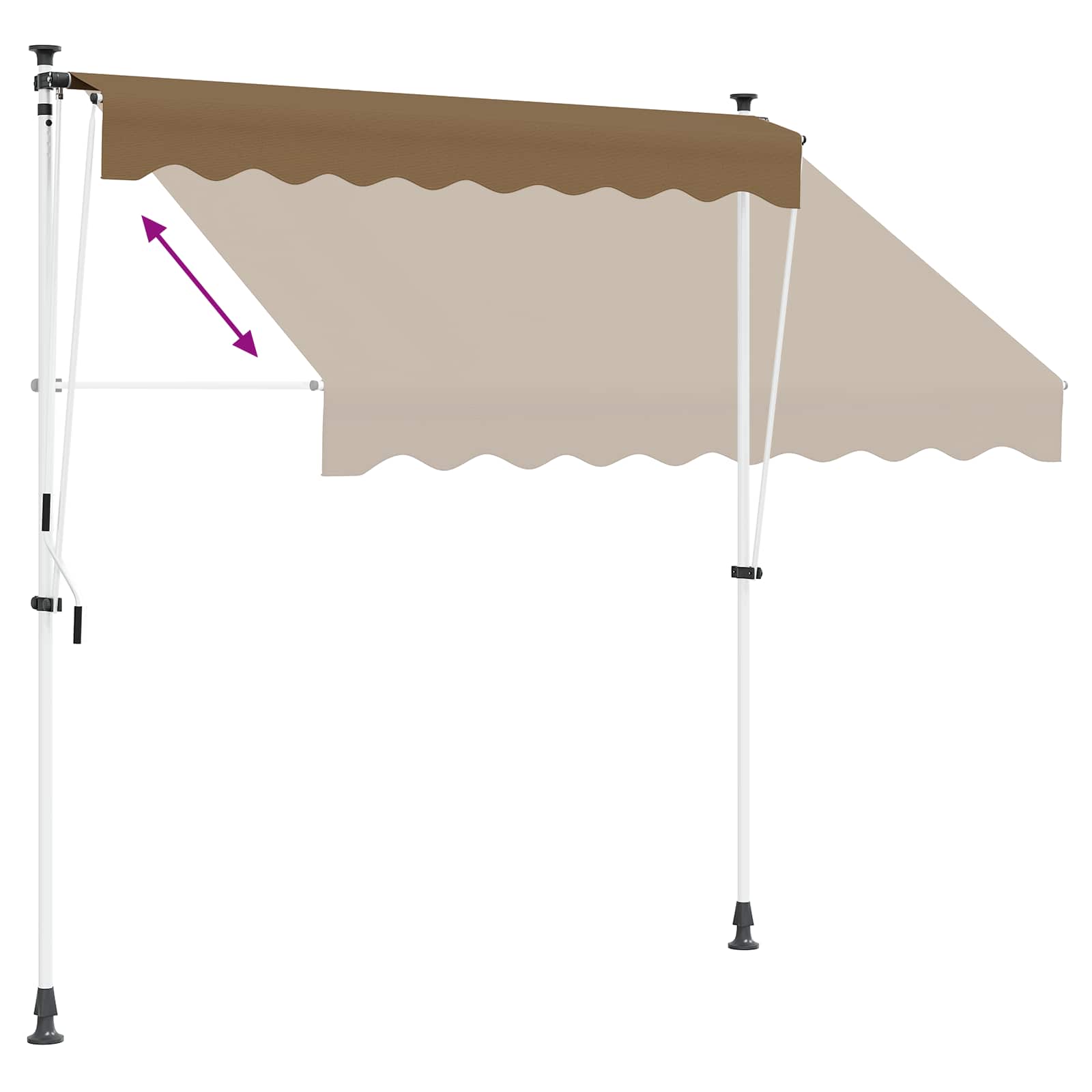 Manuel Utrækkelig Markise Beige 100 cm