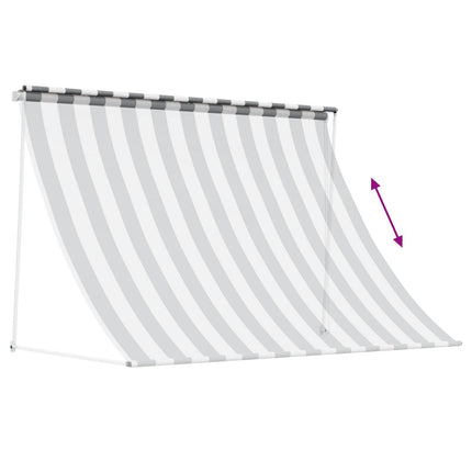 Markise Anthracit og hvid 350 x 150 cm