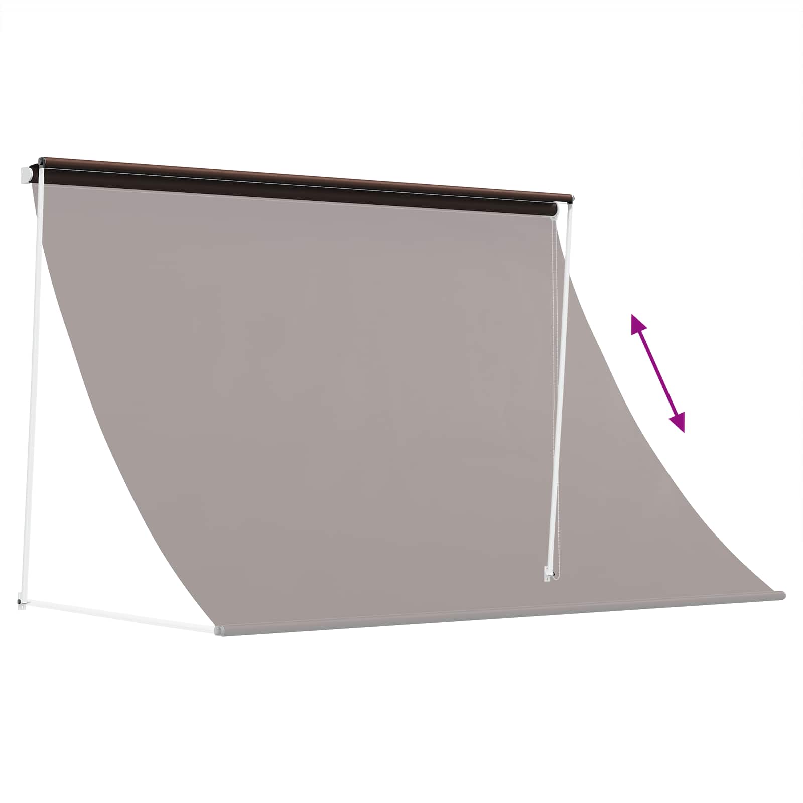 Markise Brun 200 x 150 cm 180 g / m² polyester med PU-belægning