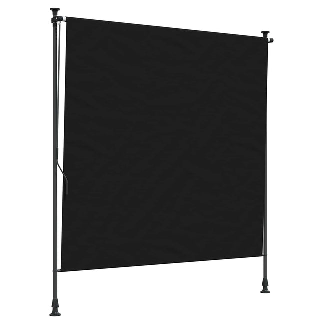 Udendørs Rullegardin Sort 120 x 270 cm
