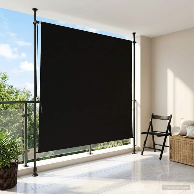 Udendørs Rullegardin Sort 150 x 270 cm