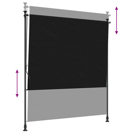 Udendørs Rullegardin Sort 200 x 270 cm