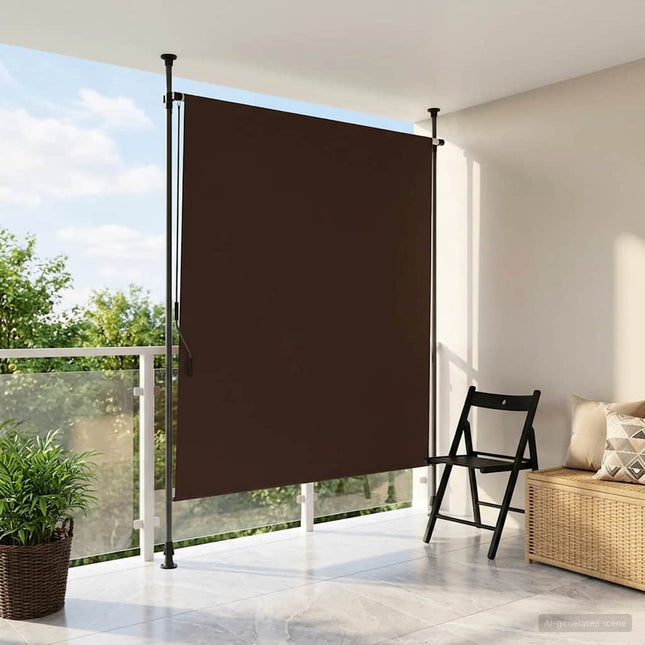 Udendørs Rullegardin Brun 100 x 270 cm