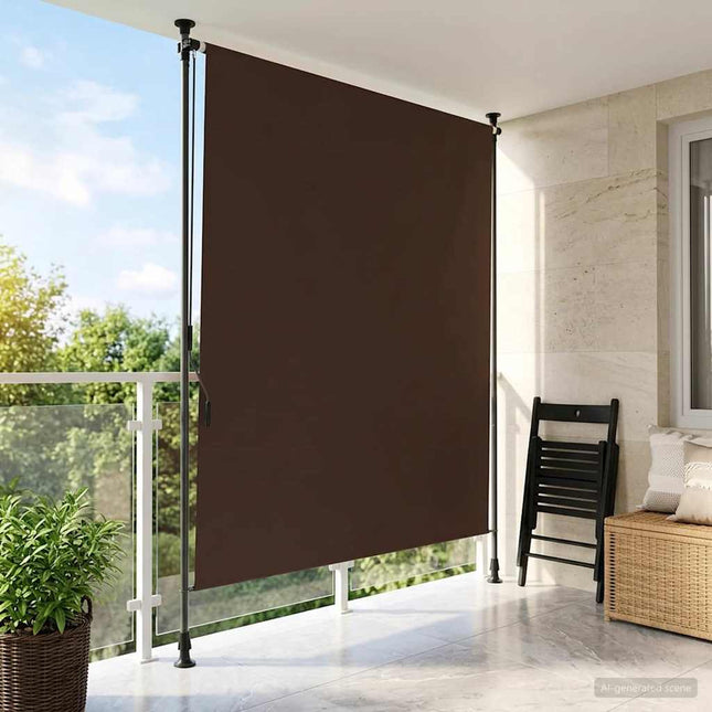 Udendørs Rullegardin Brun 120 x 270 cm