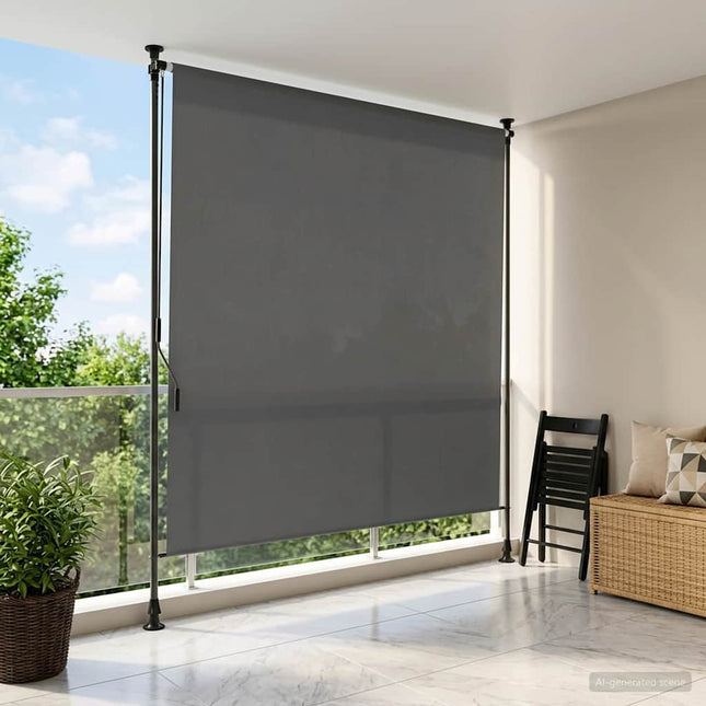 Udendørs Rullegardin Lysegrå 100 x 270 cm