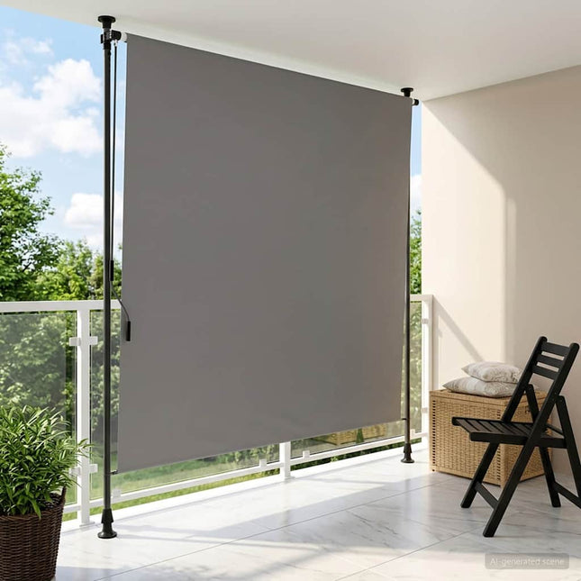 Udendørs Rullegardin Lysegrå 120 x 270 cm