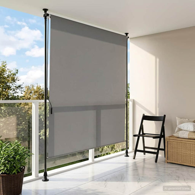 Udendørs Rullegardin Lysegrå 150 x 270 cm