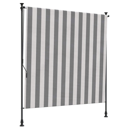 Udendørs Rullegardin Anthracit og hvid 100 x 270 cm
