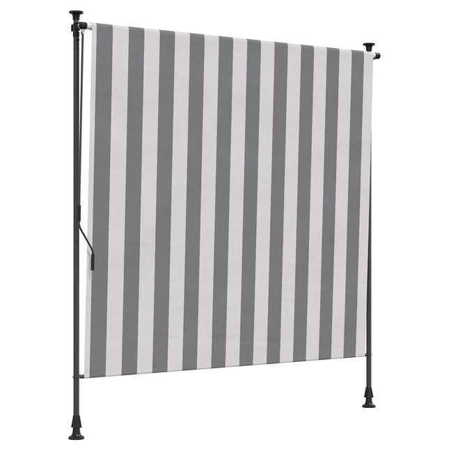 Udendørs Rullegardin Anthracit og hvid 100 x 270 cm