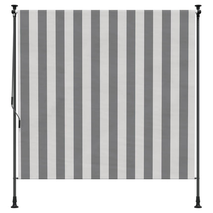 Udendørs Rullegardin Anthracit og hvid 120 x 270 cm