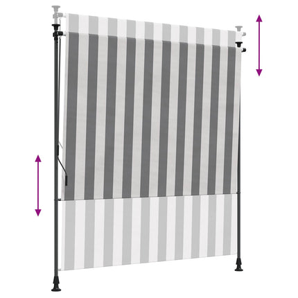 Udendørs Rullegardin Anthracit og hvid 120 x 270 cm
