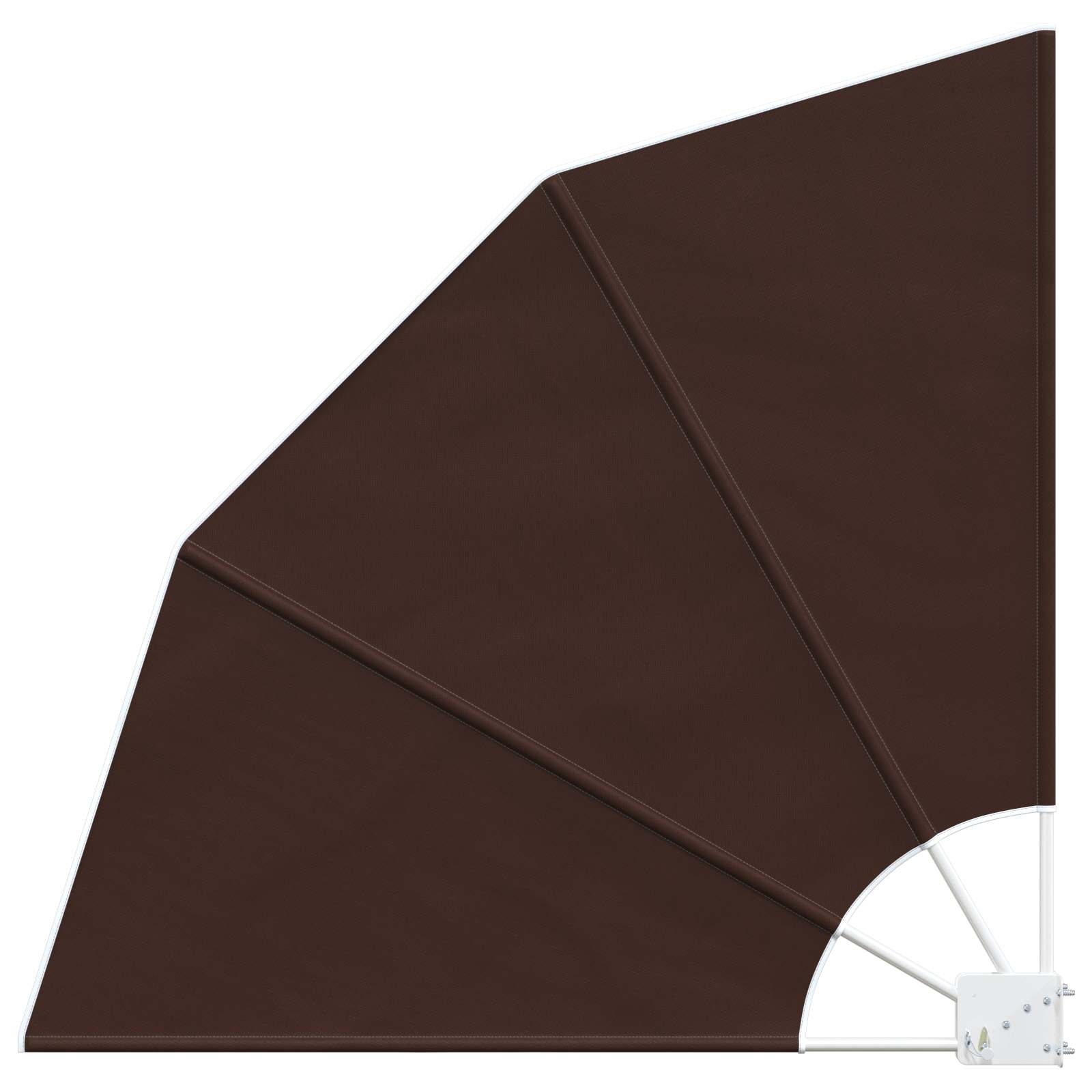 Balkon Afskærmning 140 x 140 cm Polyester Brun