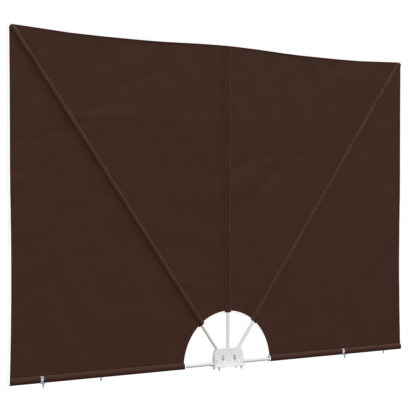Balkon Afskærmning 240 x 160 cm Polyester Rektangulær Brun billede